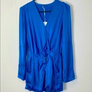 Young Fabulous and Broke Sapphire Blue Romper